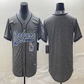 Nike Los Angeles Dodgers blank Hemp grey majestic baseball MLB jerseys -BD 05