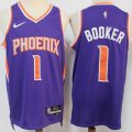 Nike Phoenix Suns #1 Devin Booker purple NBA basketball Jerseys 75Th-S8