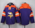 Custom Nike Minnesota Vikings blank purple orange nfl Hooded Sweatshirt