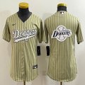 Youth Nike Los Angeles Dodgers blank beige majestic baseball MLB Jersey-BD