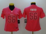 Women 49ers #56 Foster nike pink Color Rush Limited Jersey