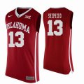 Custom Oklahoma Sooners #13 Jordan Shepherd College Basketball Jersey - Red