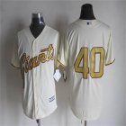 San Francisco Giants #40 Madison Bumgarner cream Majestic baseball jersey