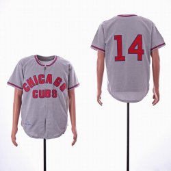 New Chicago Cubs #14 Ernie Banks Gray Throwback MLB jersey-SG