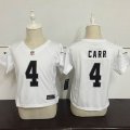 Nike Oakland Raiders 4 Derek Carr white toddler nfl jersey