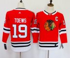 Women Adidas Chicago Blackhawks #19 Jonathan Toews red hockey jersey