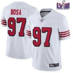 49ers #97 Nick Bosa nike white Color Rush Limited Jersey-BD