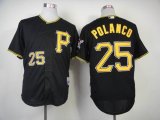 Pittsburgh Pirates Gregory Polanco 25# black mlb jersey