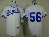 Kansas City Royals Greg Holland 56# white throwback mlb jersey