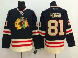 Chicago Blackhawks 81 Marian Hossa black Ice hockey jerseys