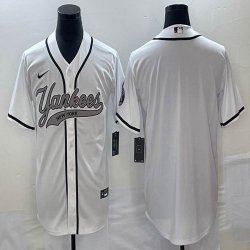 Nike New York Yankees blank white majestic baseball jerseys -BD