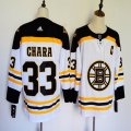 Adidas Boston Bruins 33# Zdeno Chara White Black ice hockey Jersey 01