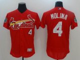 New St.Louis Cardinals #4 Yadier Molina red Flexbase Authentic Collection Jersey