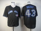 Toronto Blue Jays #43 R.A. Dickey Black MLB Jerseys