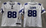 Youth Dallas Cowboys 88# CeeDee Lamb white Nike Vapor F.U.S.E. Limited Jersey