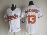 Baltimore Orioles #13 Manny Machado White majestic baseball jersey