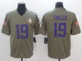 Nike Minnesota Vikings #19 Adam Thielen green USA flag Color Rush Limited Jersey