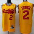 2015 Cleveland Cavaliers 2 Kyrie Irving yellow nba basketball jersey