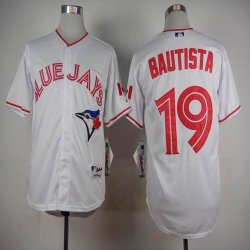 2015 Toronto Blue Jays #19 Jose Bautista white baseball Jersey