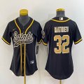 Youth Nike New Orleans Saints #32 Tyrann Mathieu black baseball jerseys Joint name-BD