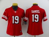 Women Nike 49ers #19 Deebo Samuel red Color Rush Limited Jersey