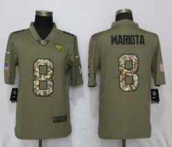 Nike Titans 8 Mariota Olive Camo Carson 2017 Salute to Service Limited Jersey