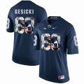 Custom Penn State #88 Mike Gesicki blue fashion college football jersey