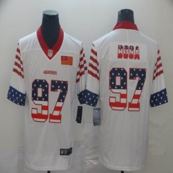 49ers #97 Nick Bosa white usa flag nike Color Rush Limited Jersey