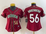 Women 2023 World Cup Mexico #56 Randy Arozarena red majestic baseball jerseys 10