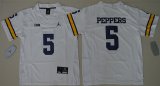 Youth Jordan Brand Michigan Wolverines Jabrill Peppers 5 College Football Limited Jersey - White