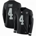 Nike Oakland Raiders #4 Derek Carr Navy black Color Rush Limited Jersey long sleeves