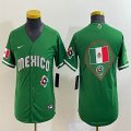 Youth 2023 World Cup Mexico blank green majestic baseball jerseys 04