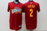 Adidas Cleveland Cavaliers #2 Kyrie Irving Red shorts sleeves NBA Jerseys