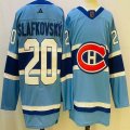 Adidas Montreal Canadiens #20 Juraj Slafkovsky skyblue hockey jersey-PD