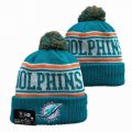 2024 Miami Dolphins green orange white NFL Sports Cuffed Knit Hats 01