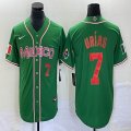 2023 World Cup Mexico #7 Julio Urias green majestic baseball jerseys 238