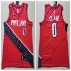 Nike Portland Trail Blazers #0 Damian Lillard red basketball Jersey-XD