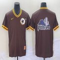 Nike San Diego Padres blank brown majestic baseball jerseys big logo