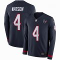 Houston Texans #4 Deshaun Watson Nike dark blue Color Rush Limited Jersey long sleeves