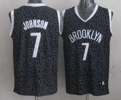 Brooklyn Nets JOE JOHNSOON #7 Black Decorative pattern NBA Jerseys