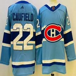 Adidas Montreal Canadiens #22 Cole Caufield skyblue hockey jersey-PD