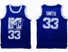 Music Television #33 Smith blue Movie Basketball Jerseys