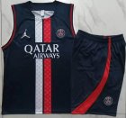 2023-2024 Paris Saint-Germain club blue soccer vest uniforms D889