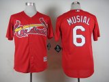 St. Louis Cardinals #6 Stan Musial red MLB baseball Jerseys