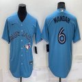 Nike Toronto Blue Jays #6 Alek Manoah skyblue majestic baseball Jersey-BD