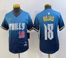 Youth Nike Philadelphia Phillies #18 Rojas skyblue majestaic baseball jersey city version-BD 02