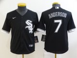 Youth Nike Chicago White Sox 7 Tim Anderson black majestic baseball jersey