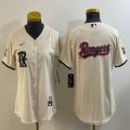 Women Nike Texas Rangers blank beige majestic baseball jerseys city version