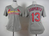 Women St Louis Cardinals #13 Matt Carpenter gray mlb jerseys