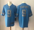 2017 Detroit Lions #9 Matthew Stafford Nike blue Color Rush Limited Jersey